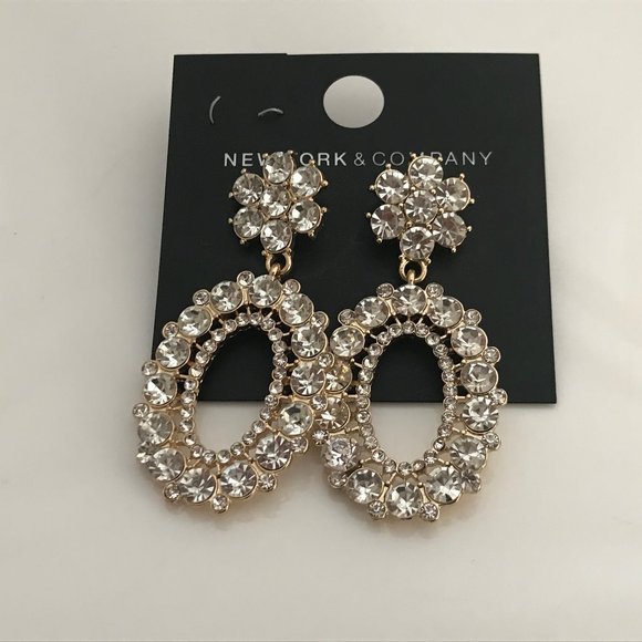 New York & Company Earrings Women Fancy Crystal Ac - Picture 2 of 8